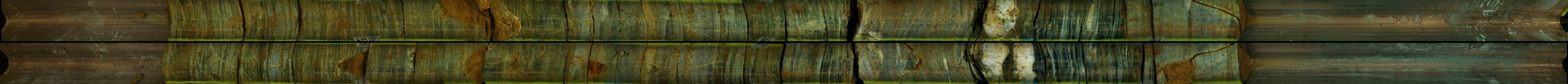 Continuous drill core, both faces stitched