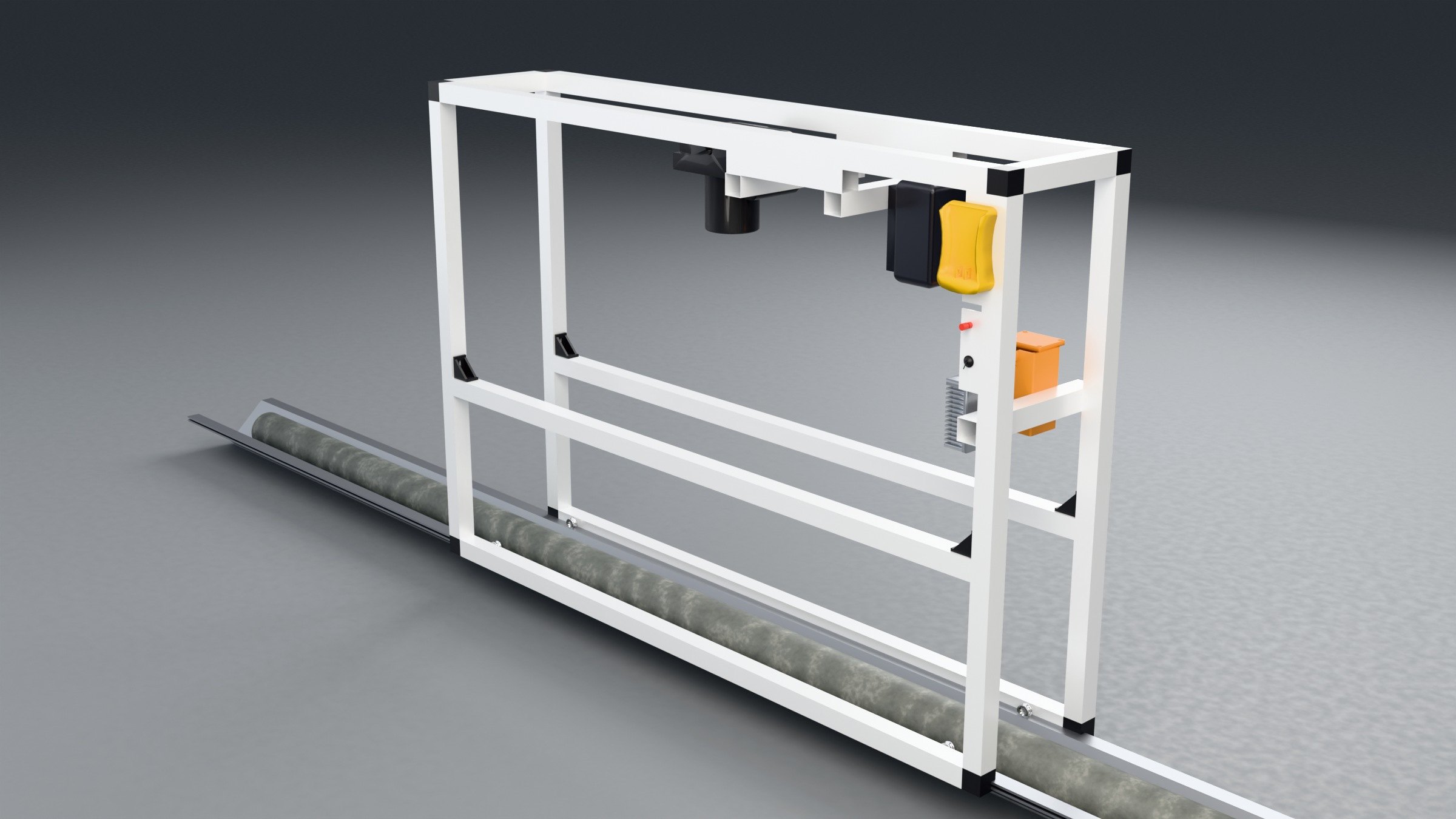 FastShot 360° cart on its L-profile with a drill core